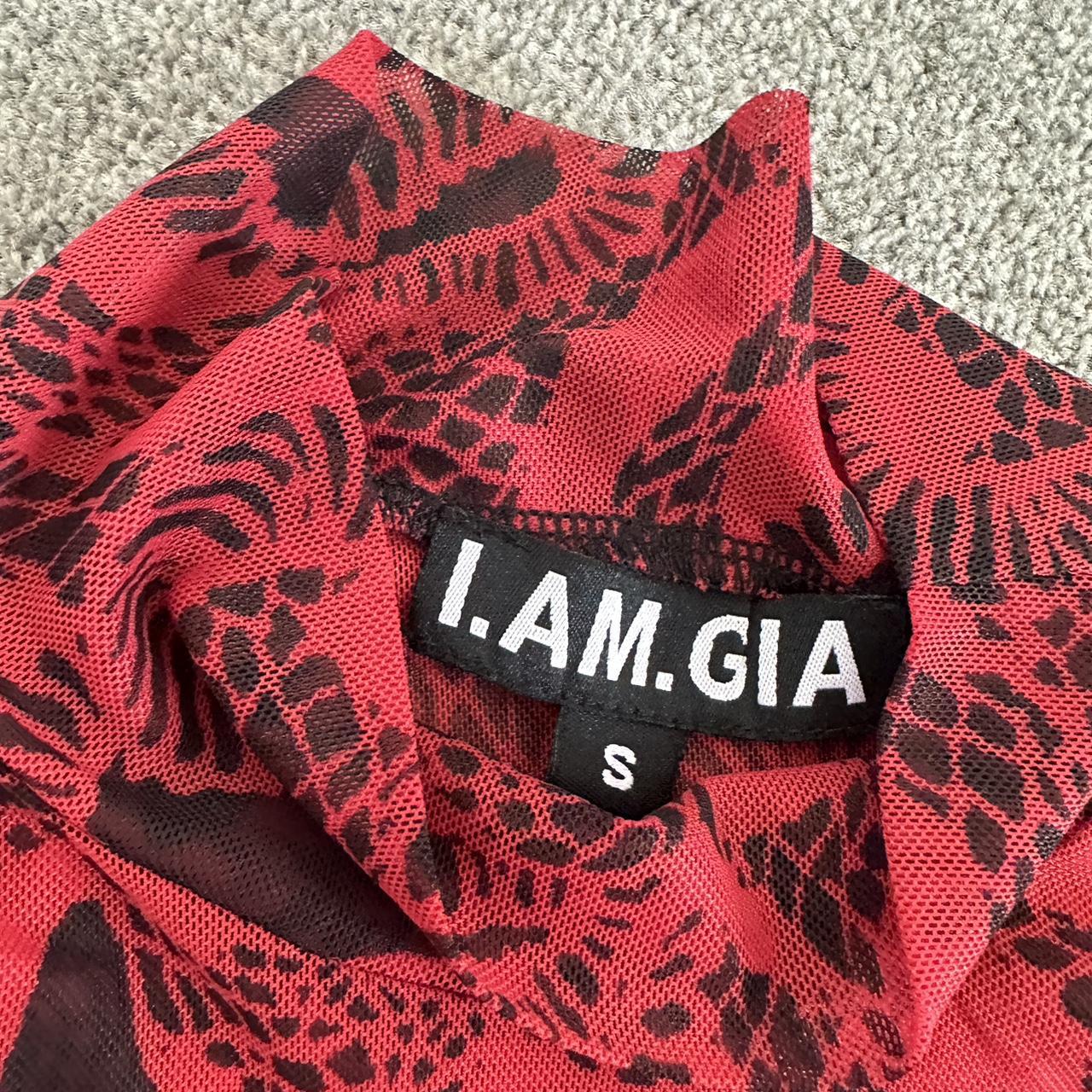 I.am.gia red bodysuit print, perfect condition - Depop