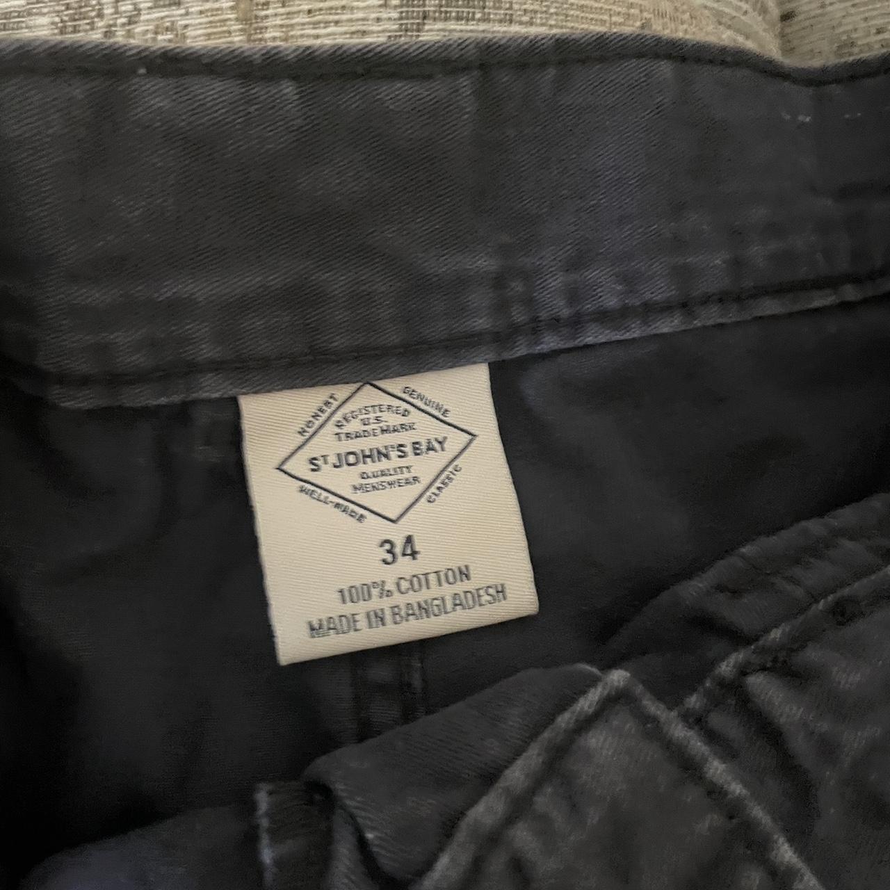 St. John’s bay black cargo shorts size 34 no paypal - Depop