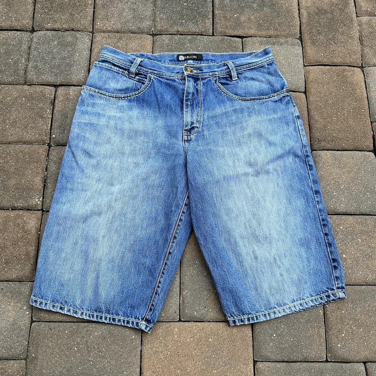 Y2K Sean John Jean Shorts 34 Tag: Sean Jean Size:... - Depop