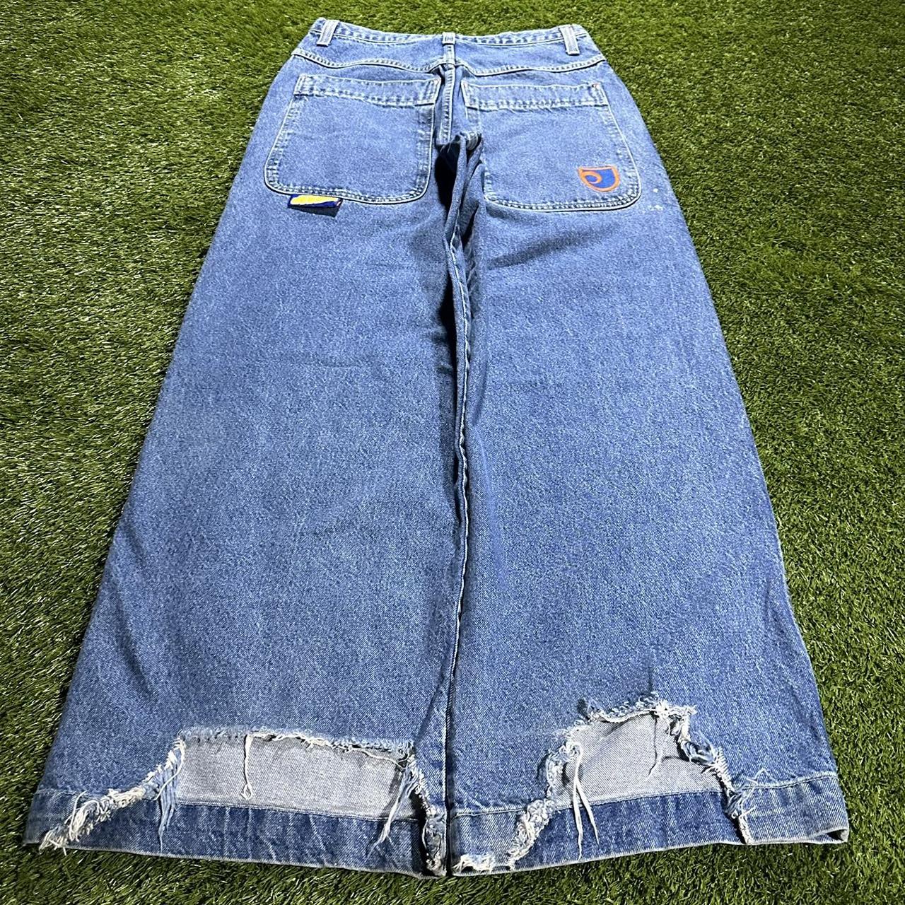 Vintage Wide Baggy JNCO Jeans Tag JNCO Material... Depop