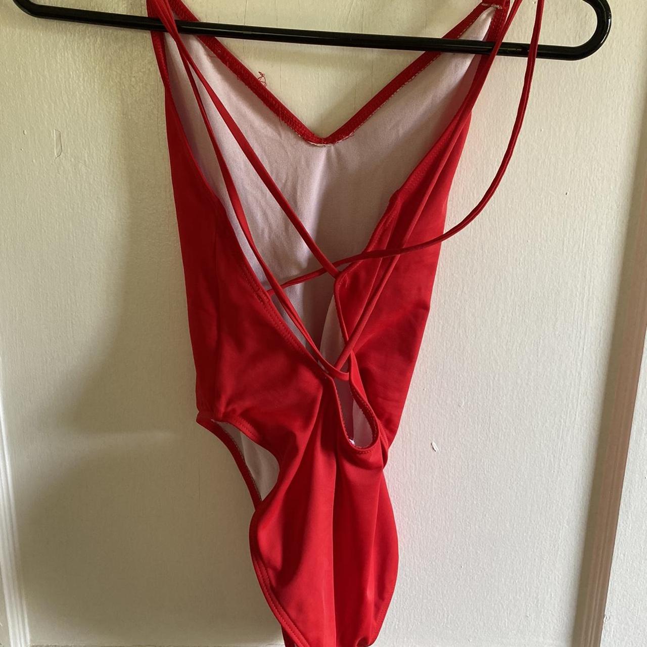 Cherry red one piece “Baywatch” swimsuit I would... - Depop