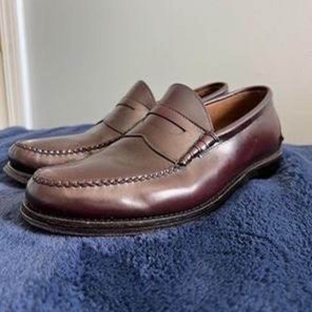 Johnston & Murphy Men's Brown and Burgundy Loafers | Depop