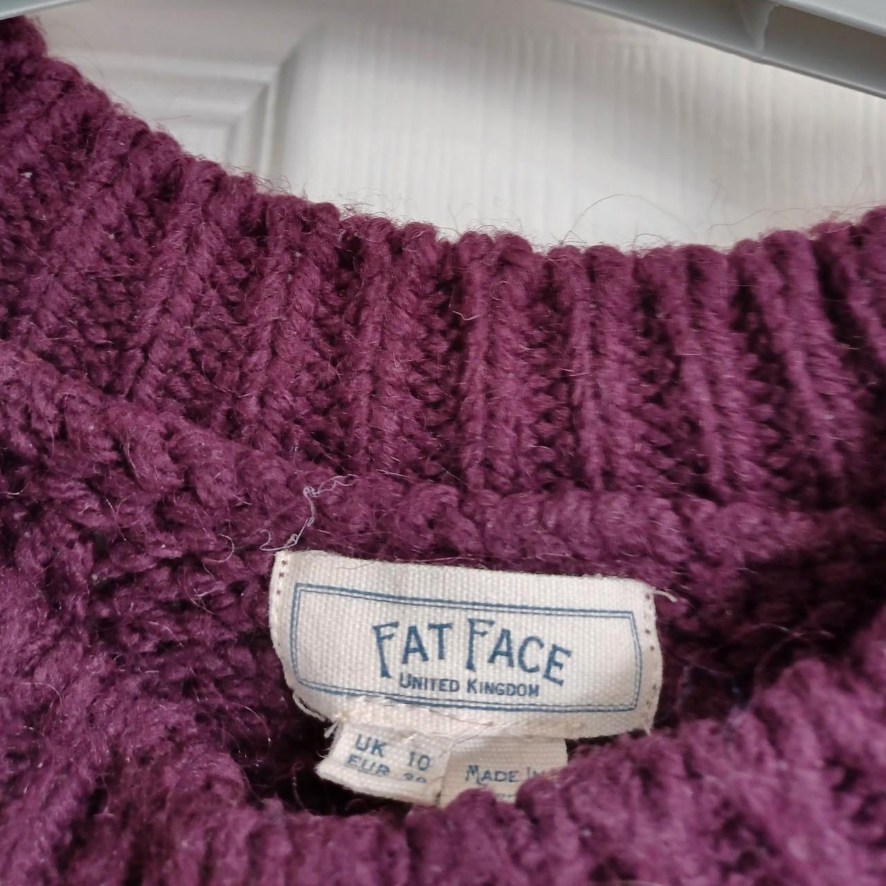 FatFace Women's Burgundy and Purple Jumper | Depop