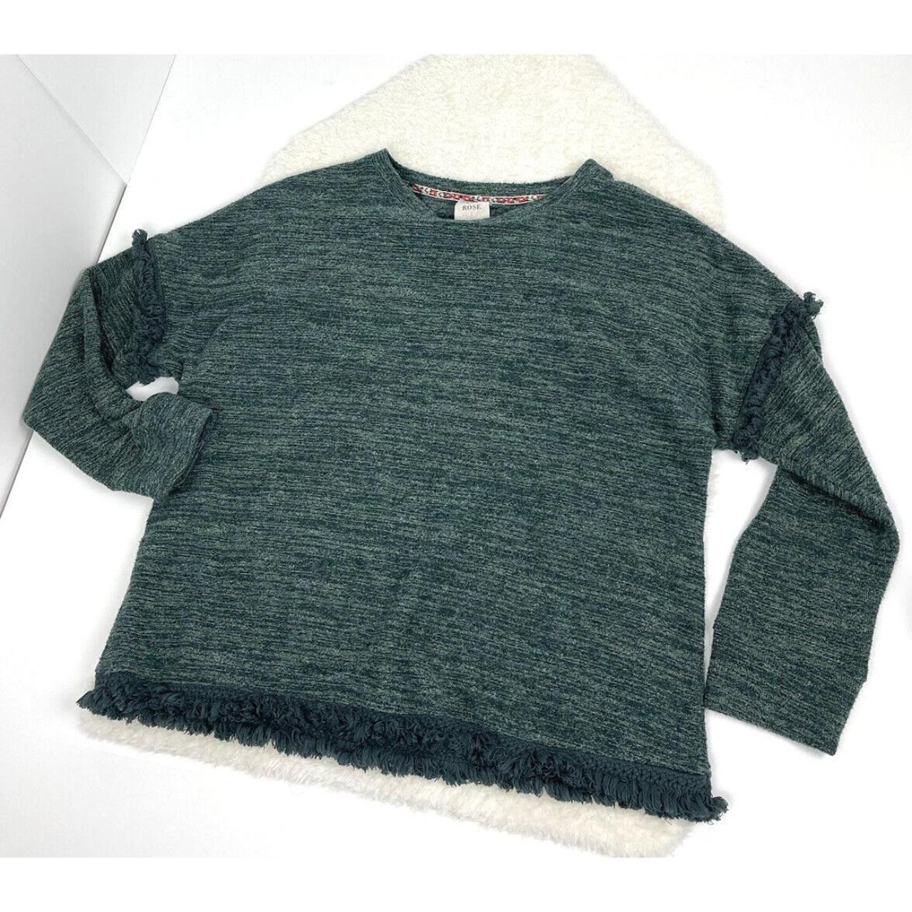 Womens Knox Rose Sweater Sz Large Green Marled Knit - Depop