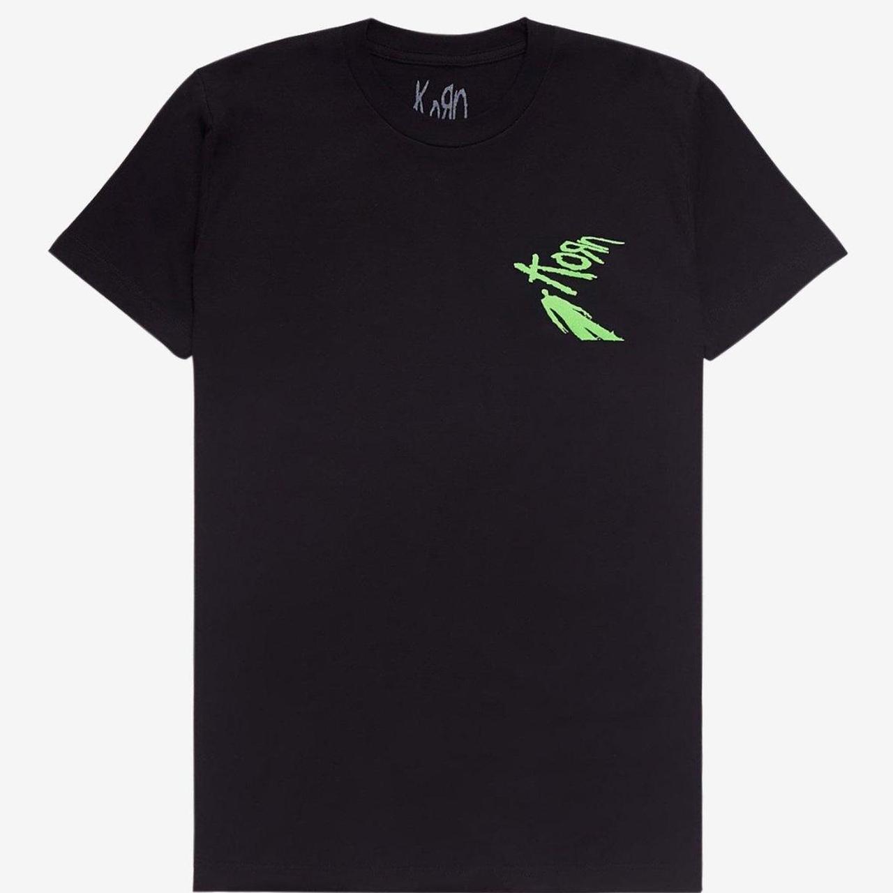 medium black and green korn shirt from hot | Depop