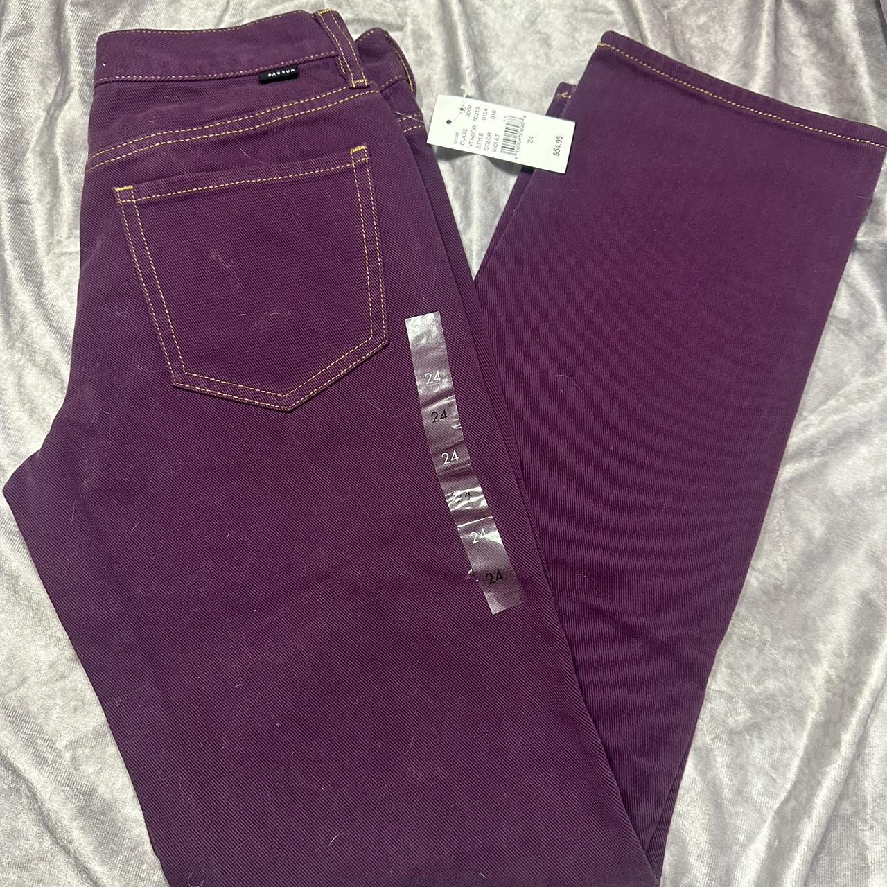Pacsun new with tags violet denim pants. Size 24” - Depop
