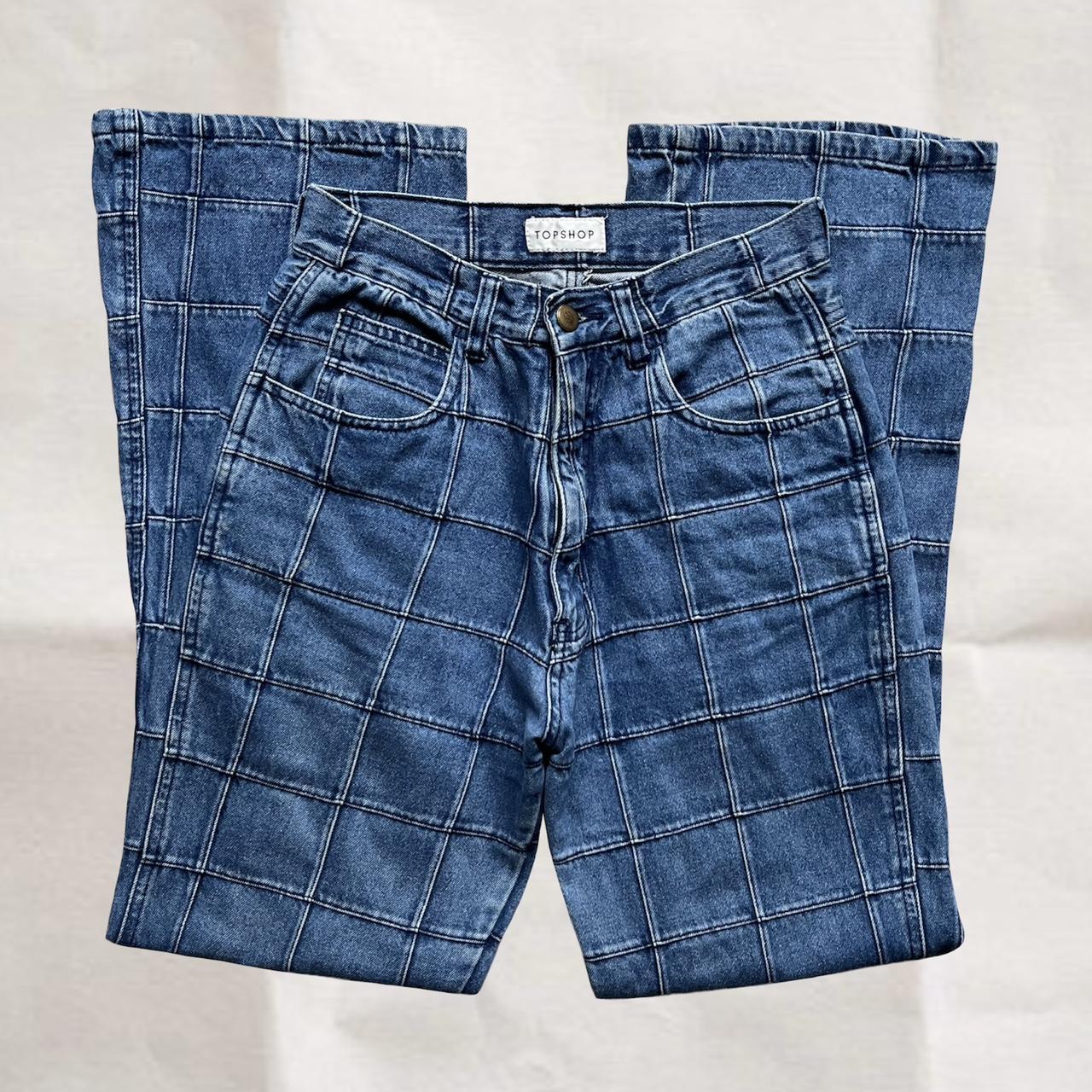 90s topshop patchwork flared jeans the Depop