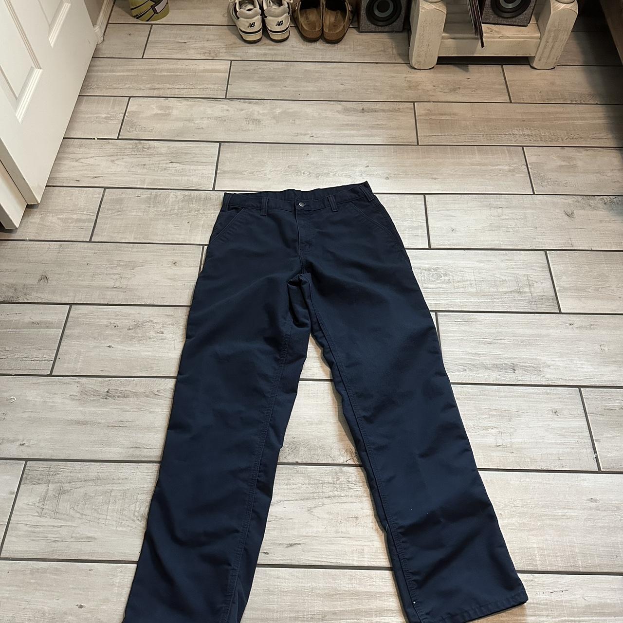 Navy Blue Carhartt pants -34x34 -no flaws #carhartt - Depop