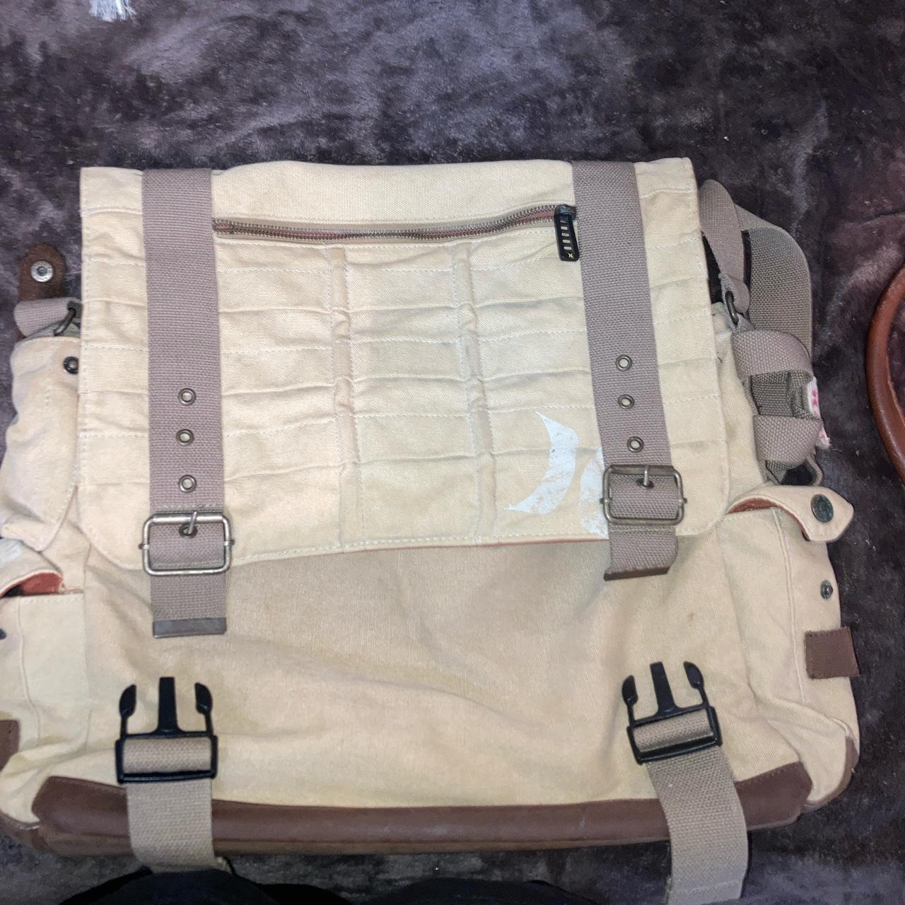 Hurley Cream and Brown Laptopcasesbag Depop