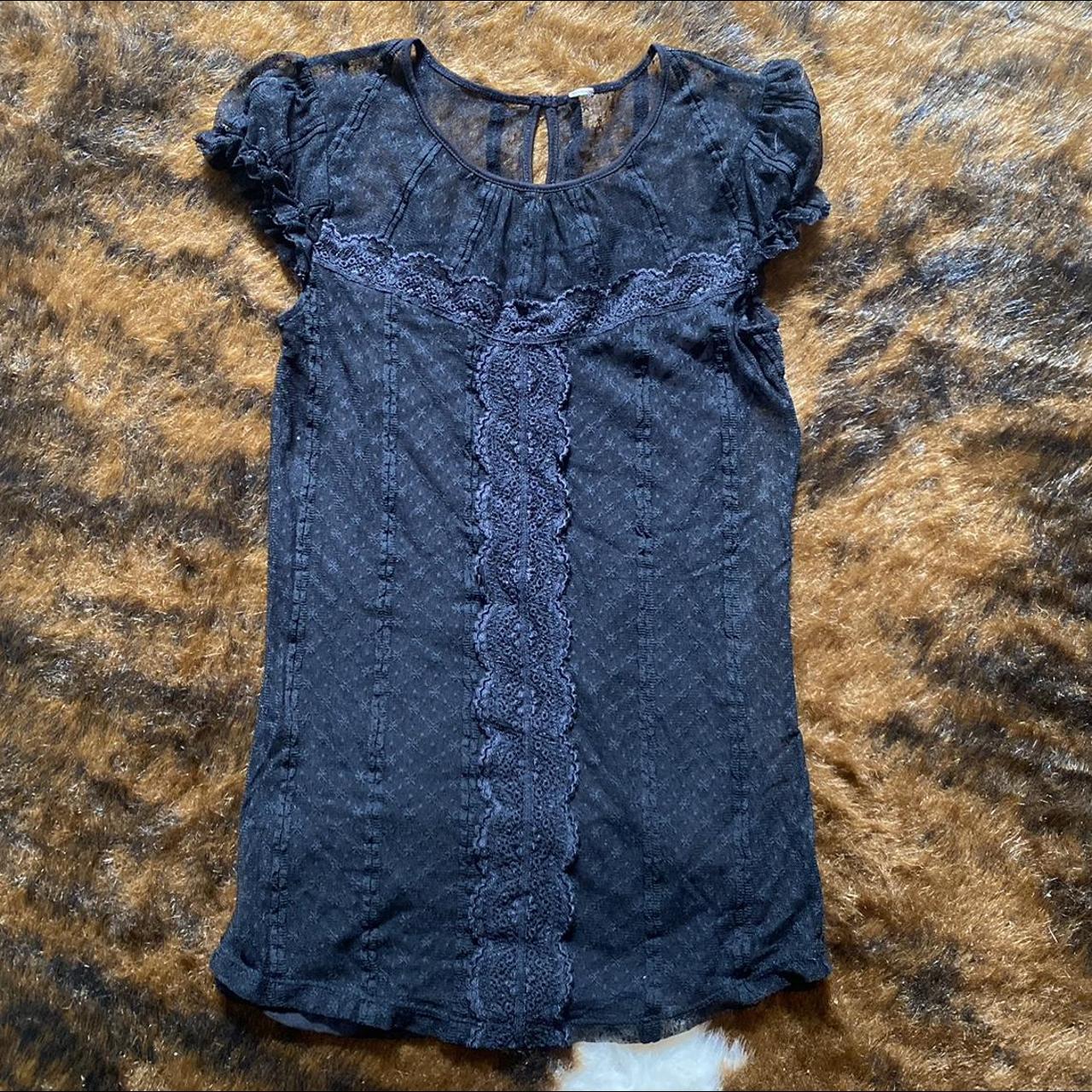 Black lace top - size small Unfortunately the tag... - Depop