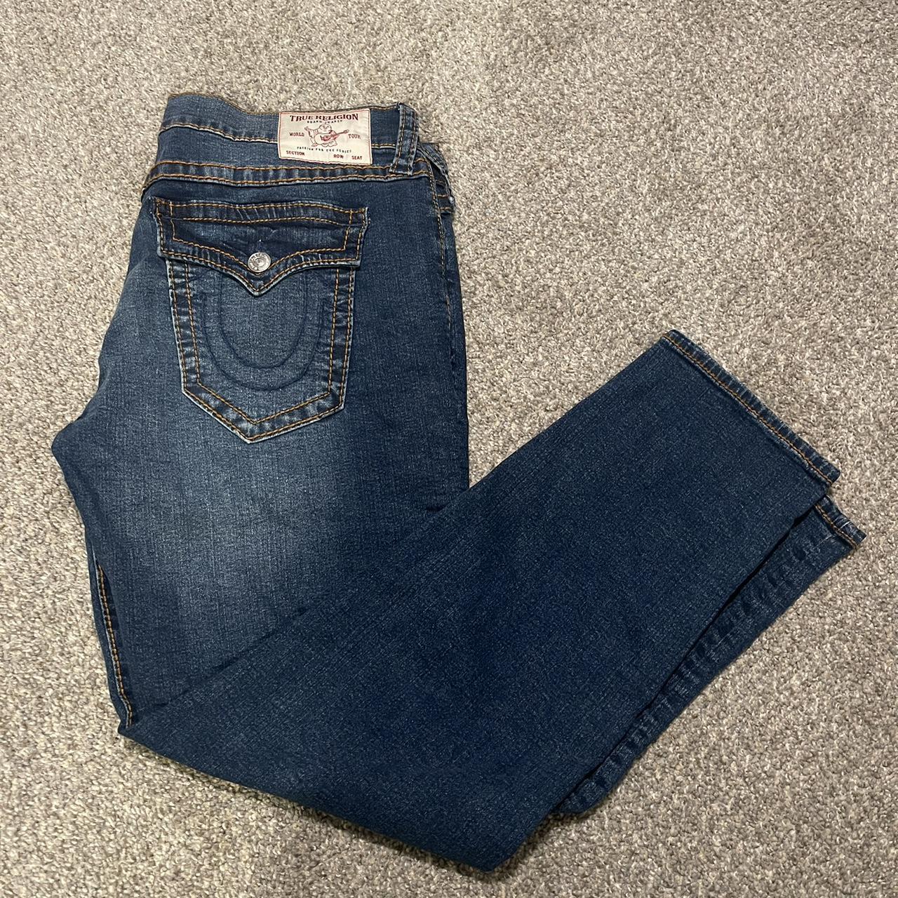 True religion orange sales stitching