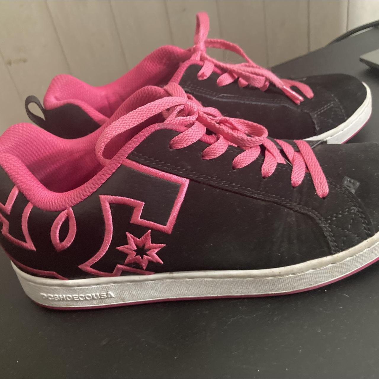 Pink DC shoes! Skate shoes Woman sizing Sizes 8,... - Depop