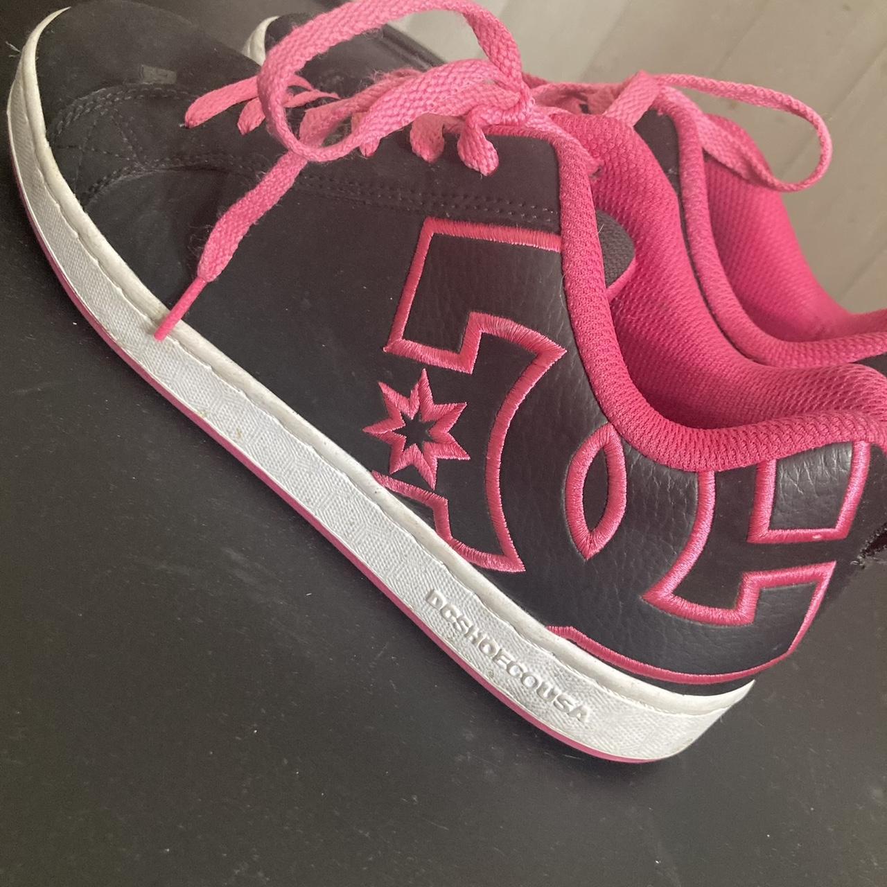 Womens pink and hot sale black dc shoes