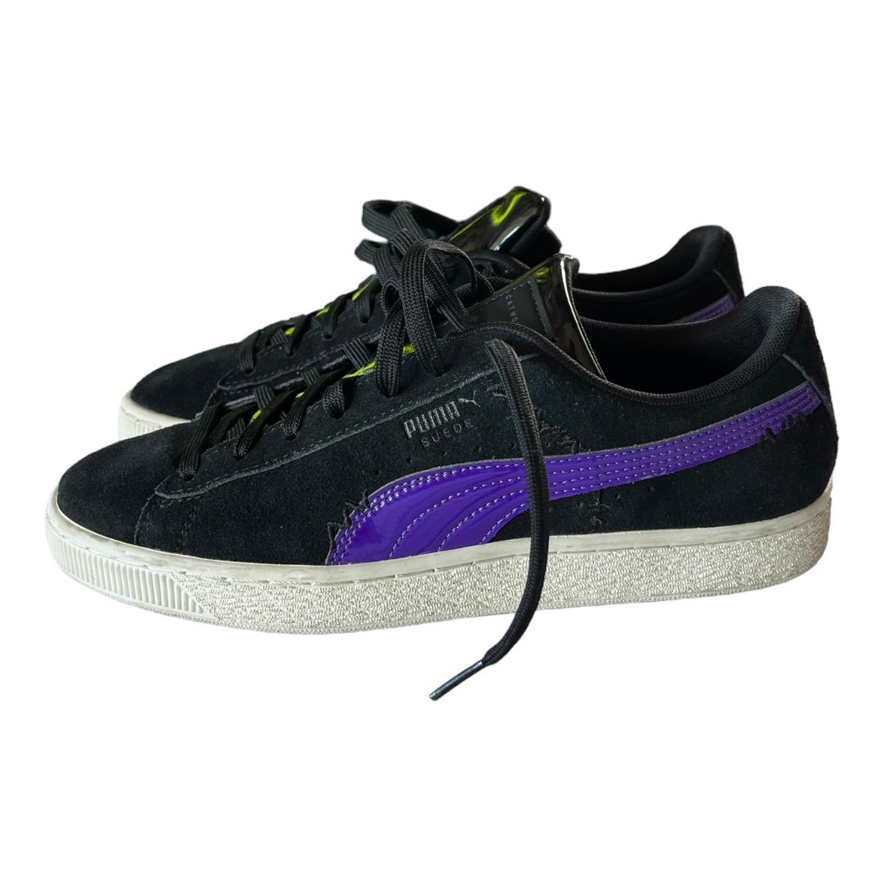 Puma suede black purple best sale