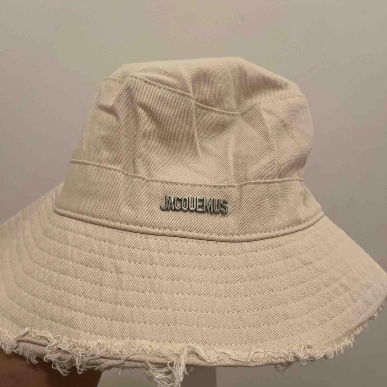 Jacquemus Women's Cream Hat Depop