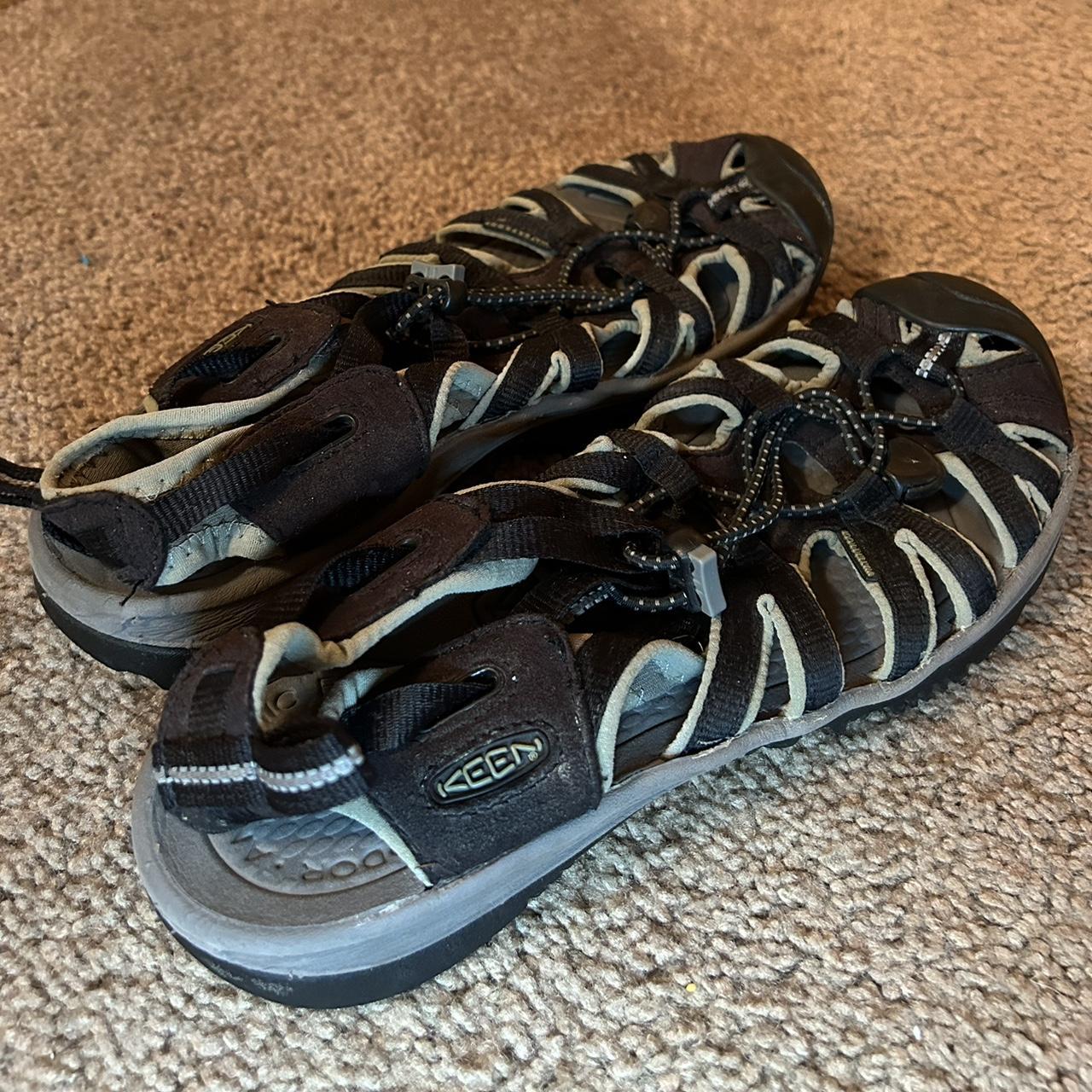 thrifted black keen shoes *great for water shoes and... - Depop
