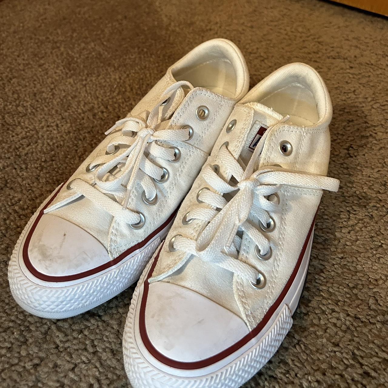 Ladies white outlet converse size 7