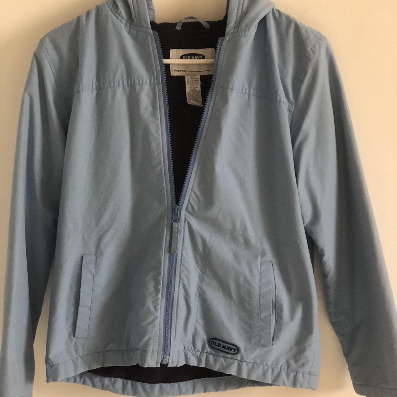 light blue & navy Old Navy windbreaker,... - Depop