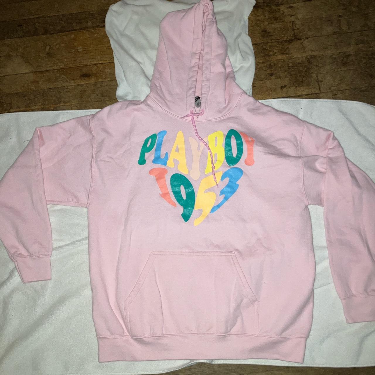 Playboy Men's Pink Hoodie Depop