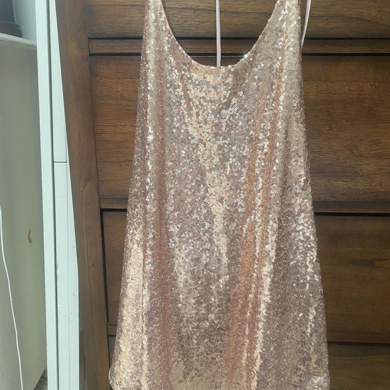 Pink Sequin dress from Lucy in the Sky. Size S but... - Depop