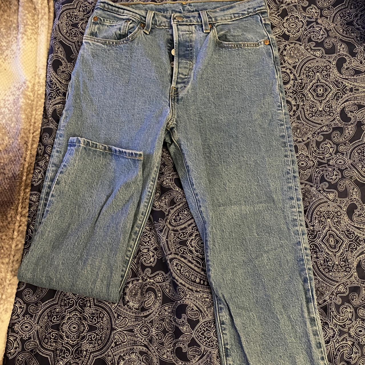 Levi Straight Leg Jeans -barely worn, in perfect... - Depop