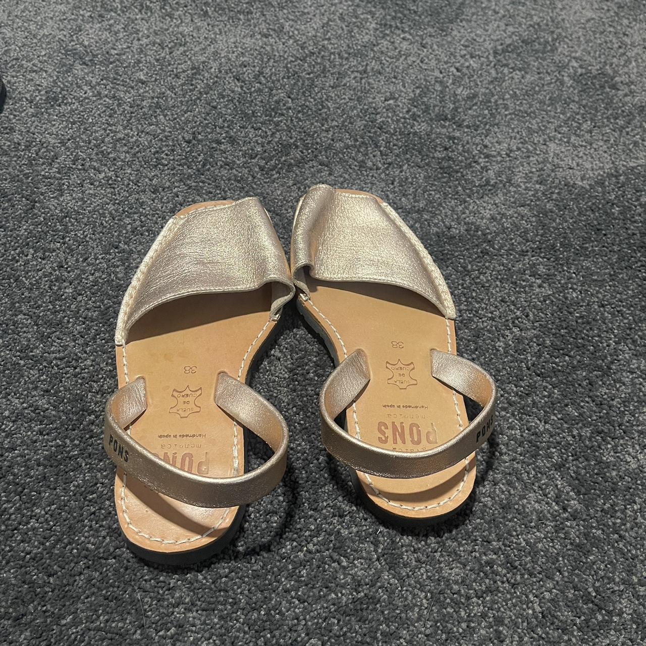 Rose gold pons sandals size 38 - Depop