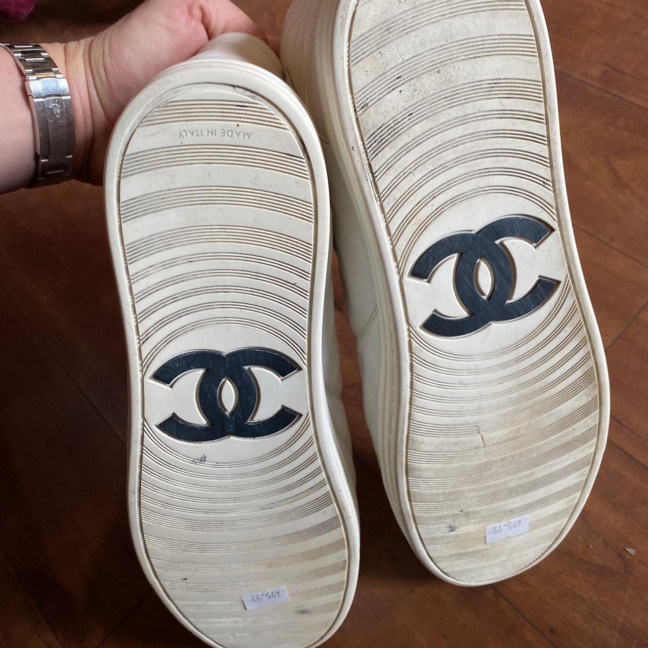 Chanel Espadrilles , Black and nude pair, Size 5, Worn