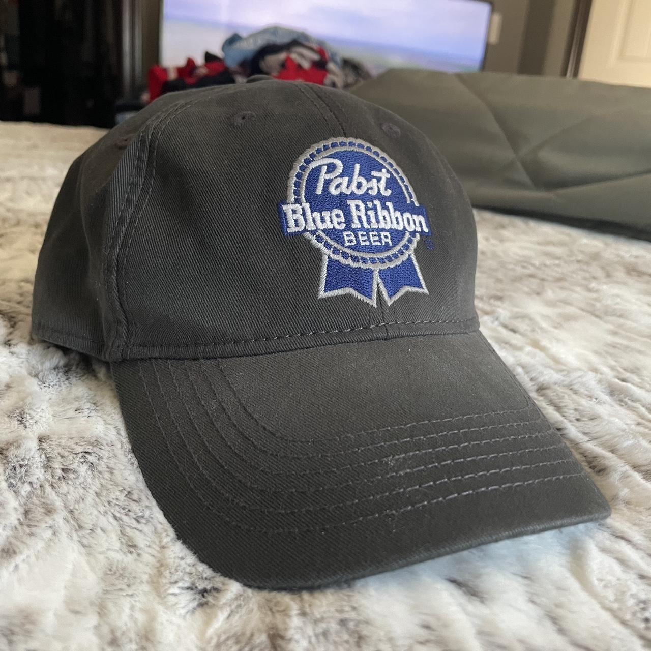 Pabst Blue Ribbon Velcro Strap Hat OSFM Official... Depop