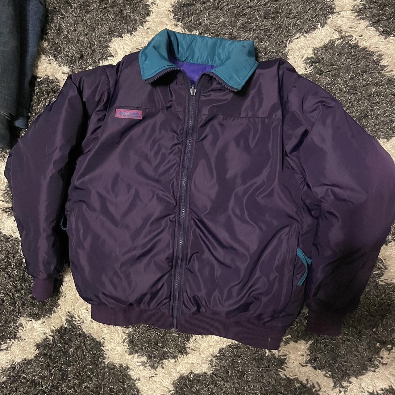 90 S REVERSIBLE Columbia Snow Jacket Women S Size Depop   P0 