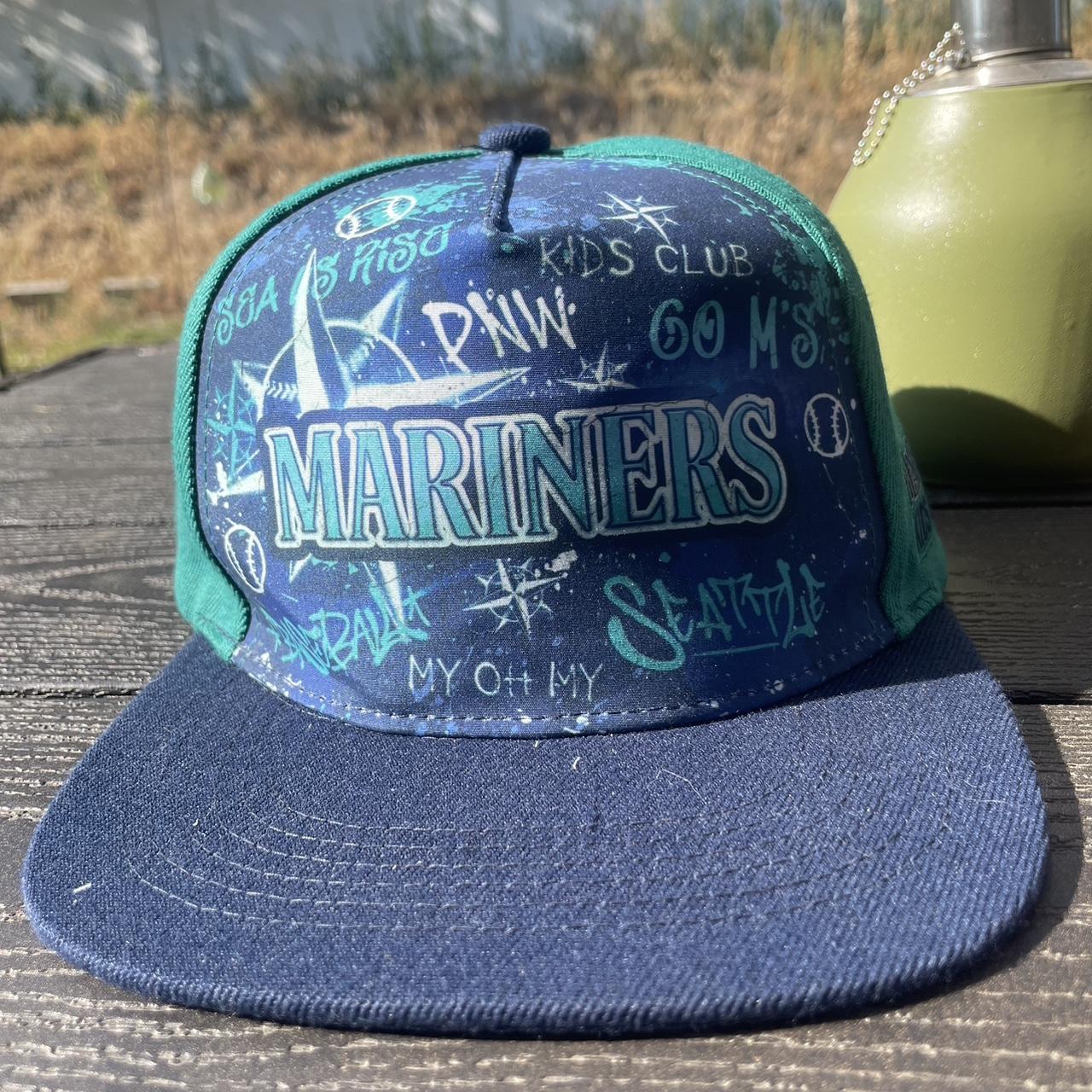 Pink Glitter Youth Seattle Mariners New Era SnapBack - Depop