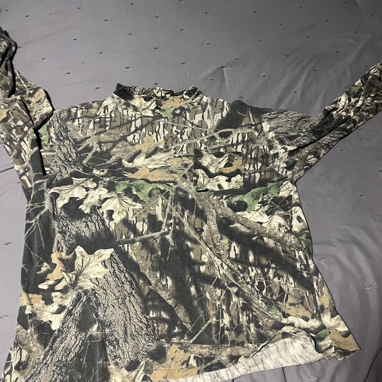 thrifted mossy oak long sleeve shirt - Depop