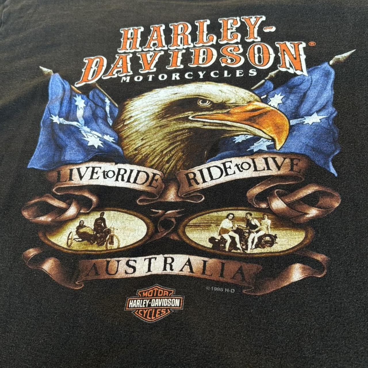 1996 “Live to ride, ride to live” Harley Davidson... - Depop