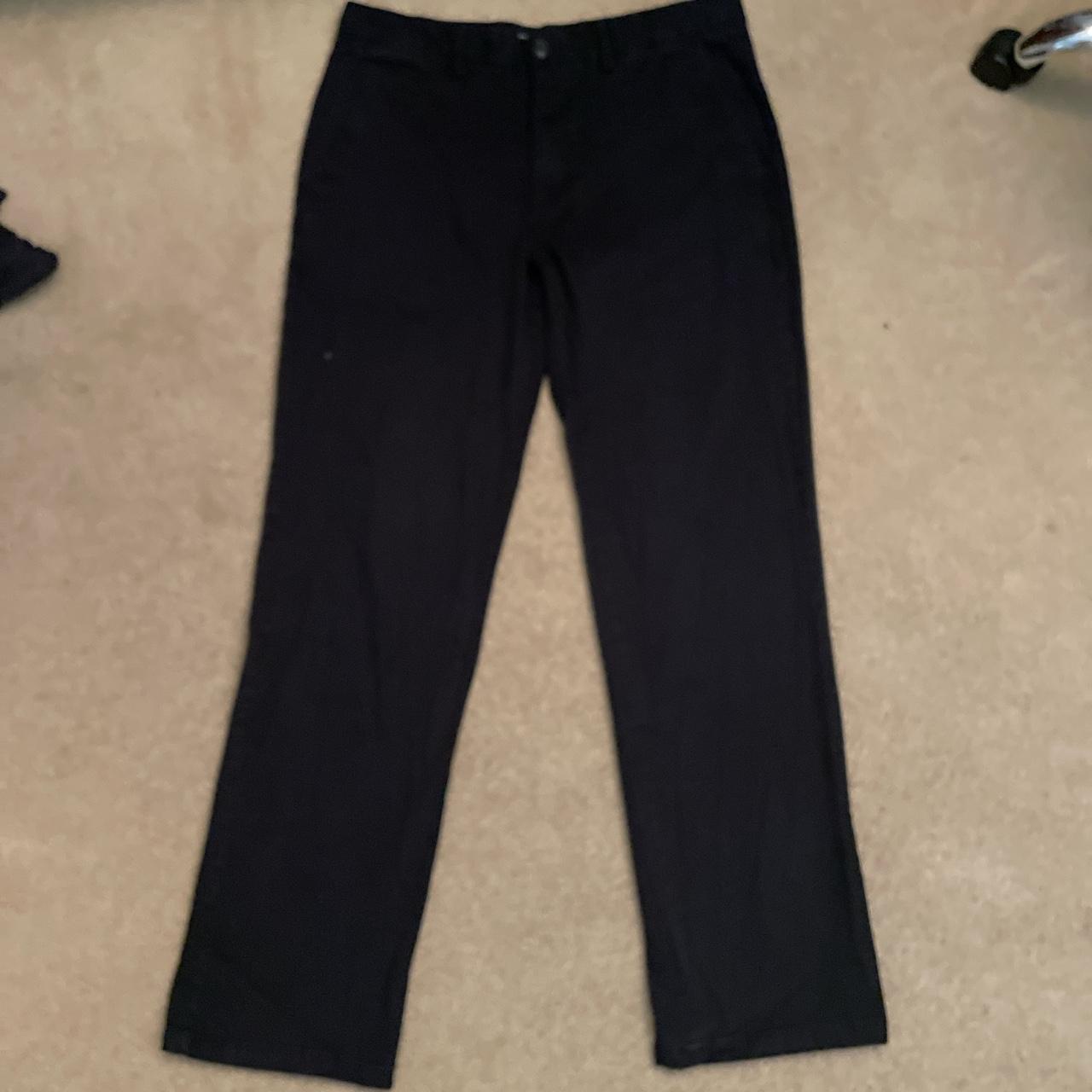 Black chino pants Straight Size 34x32 - Depop