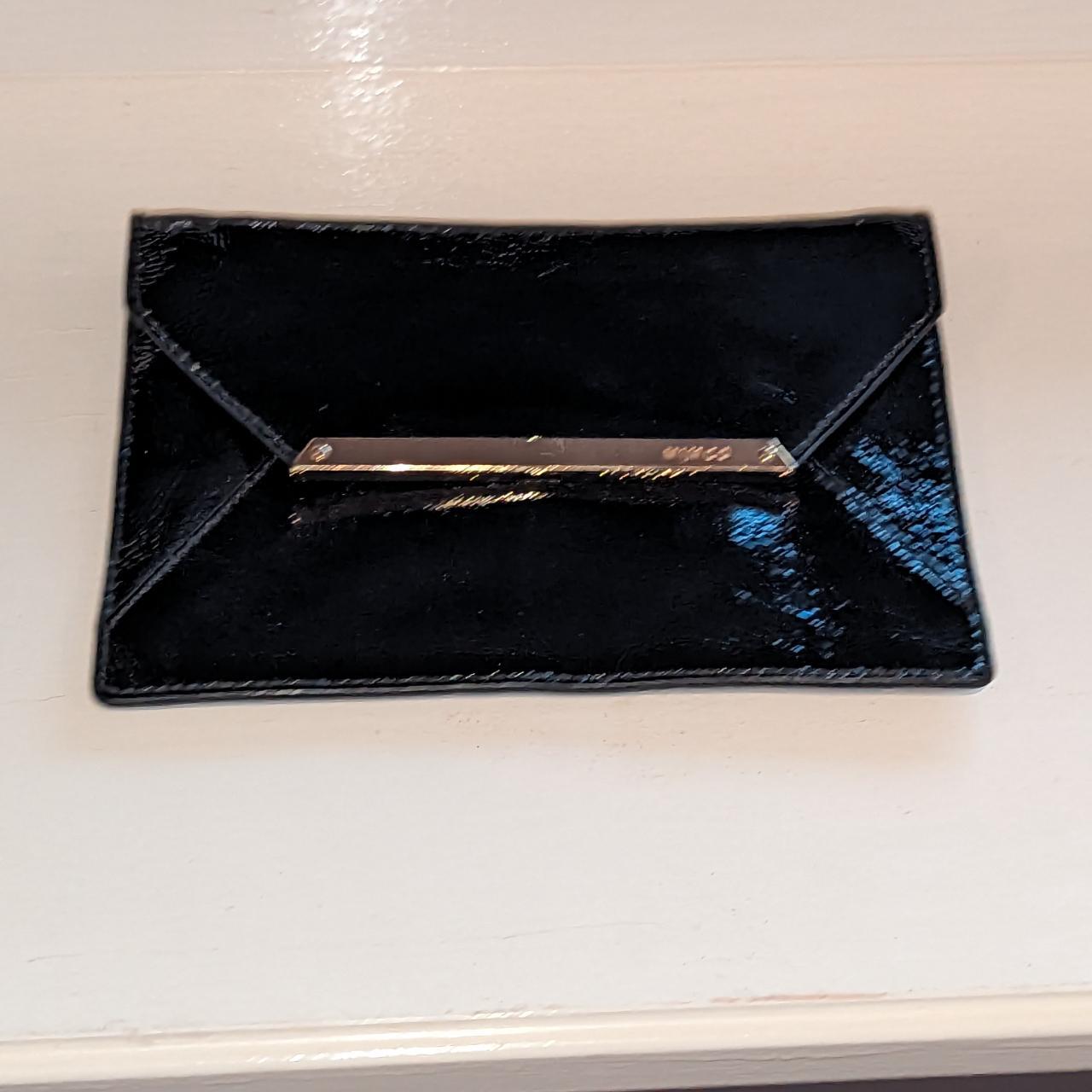 MIMCO patent black clutch Missing hand strap Depop