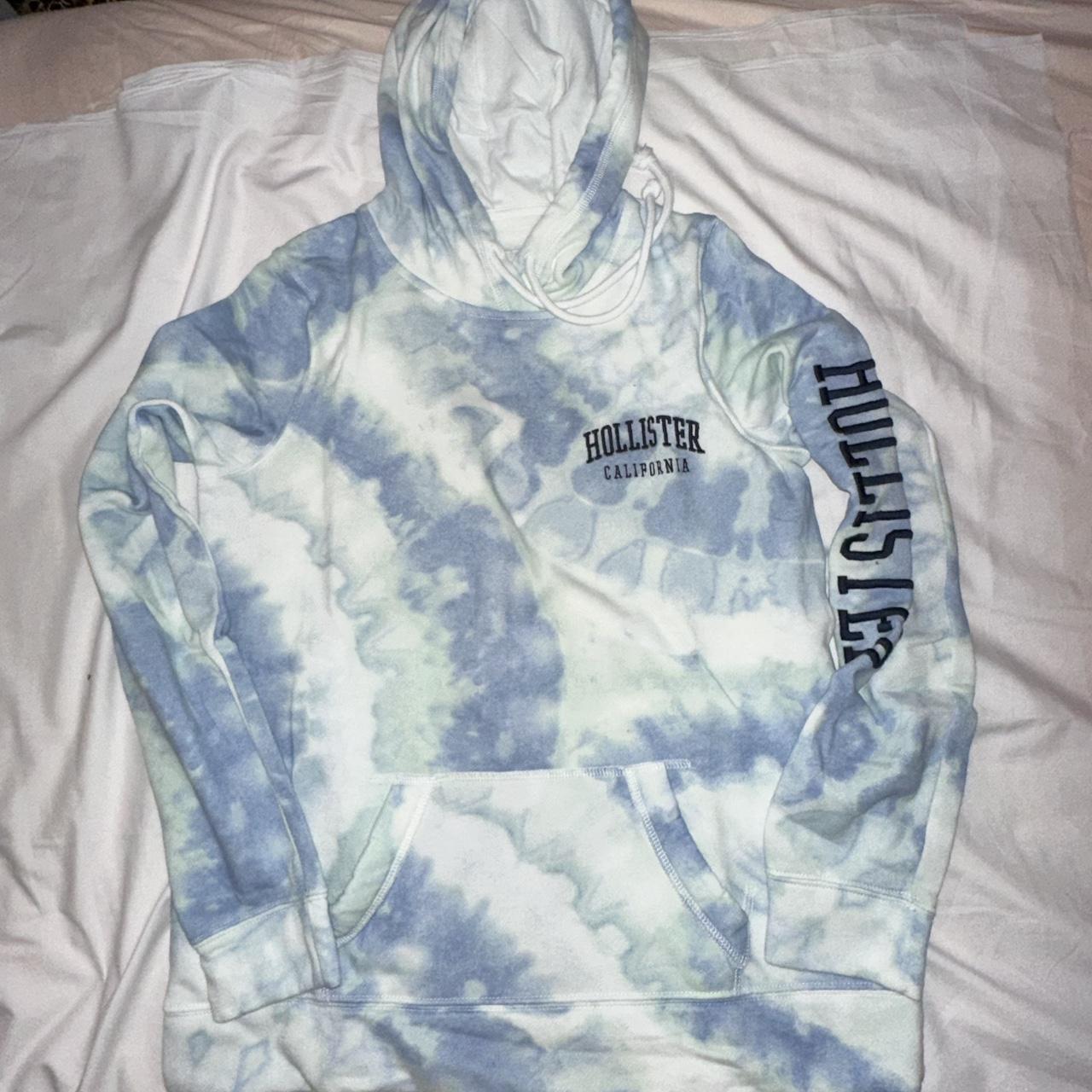 Hollister blue tie dye on sale hoodie