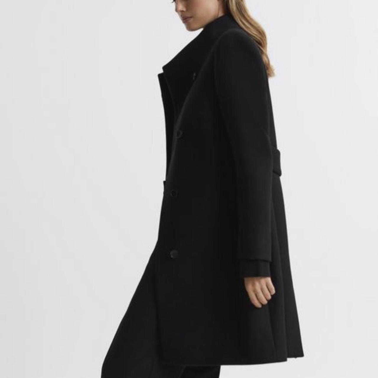 Reiss black Mia wool coat. Size 6 - great condition... - Depop