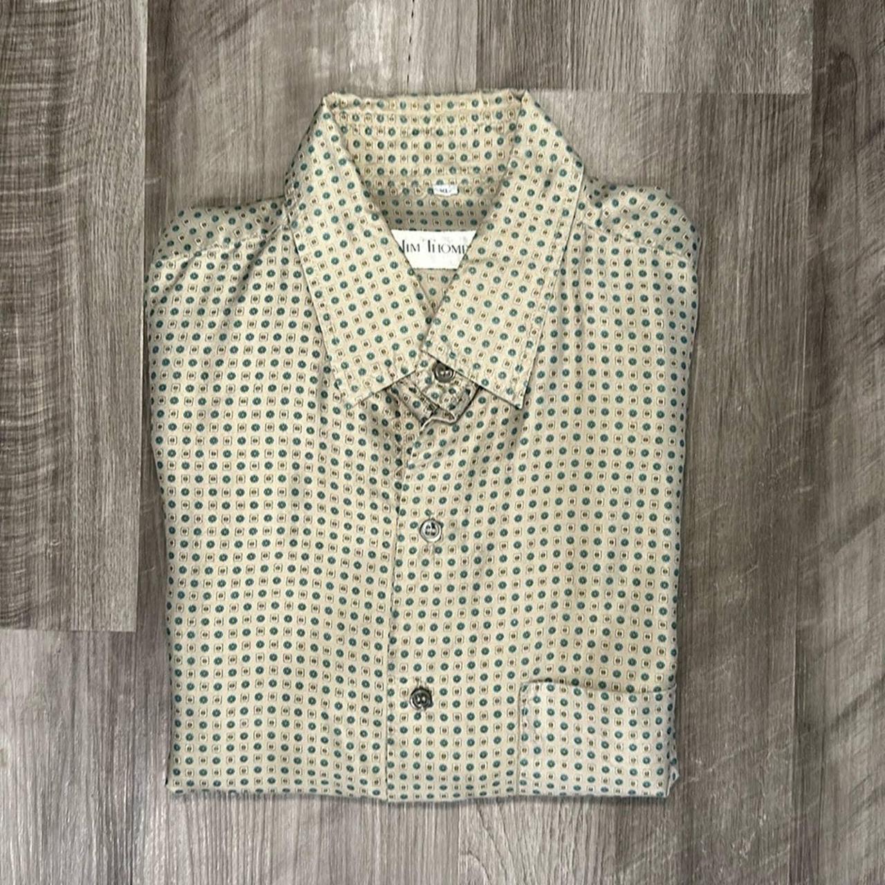 Jim Thompson Vintage Silk Long Sleeve Button Down... - Depop