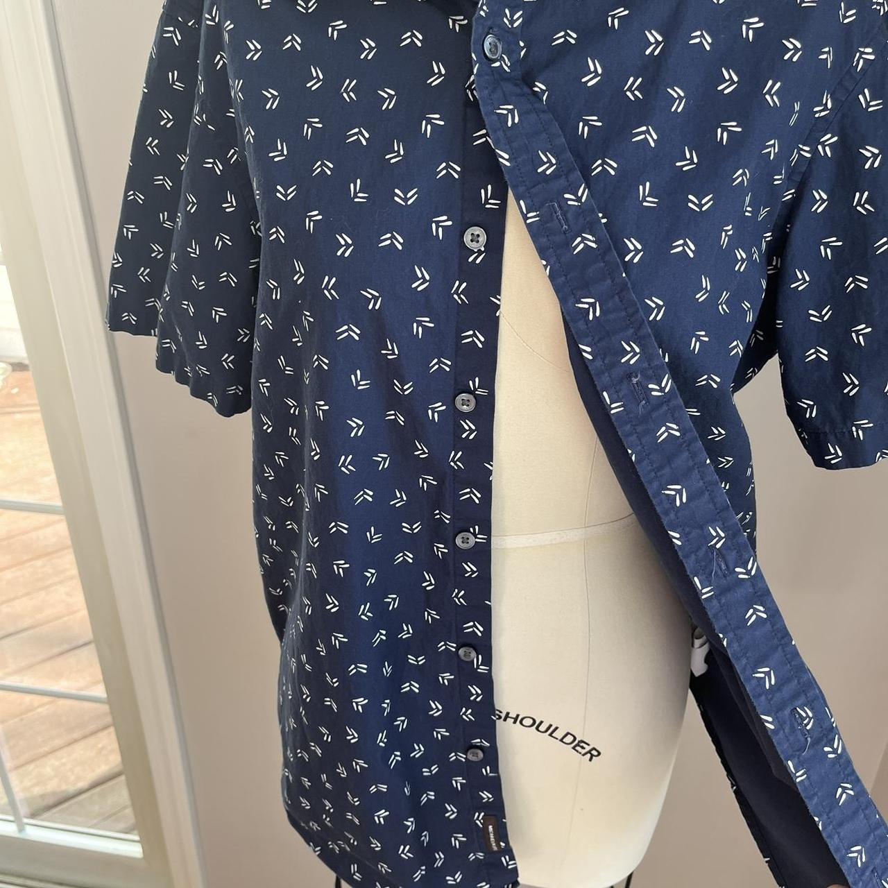 Michael Kors Men's White and Navy Shirt | Depop