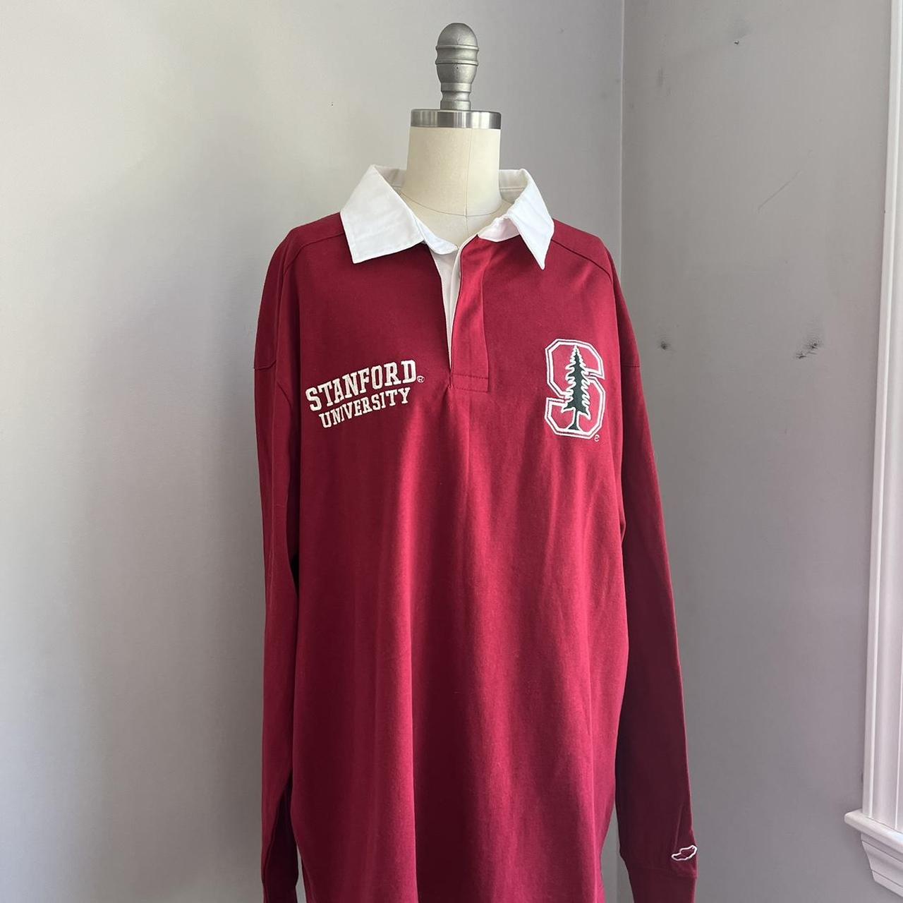 Vintage red Stanford pullover hoodie size large in - Depop