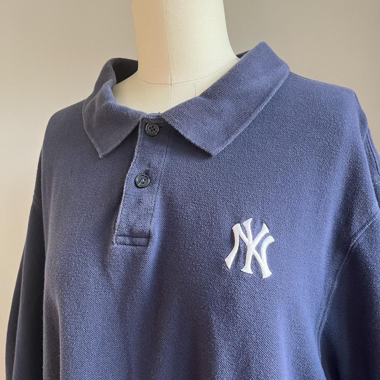 VINTAGE Y2K MLB NEW YORK YANKEES POLO SHIRT Size: - Depop