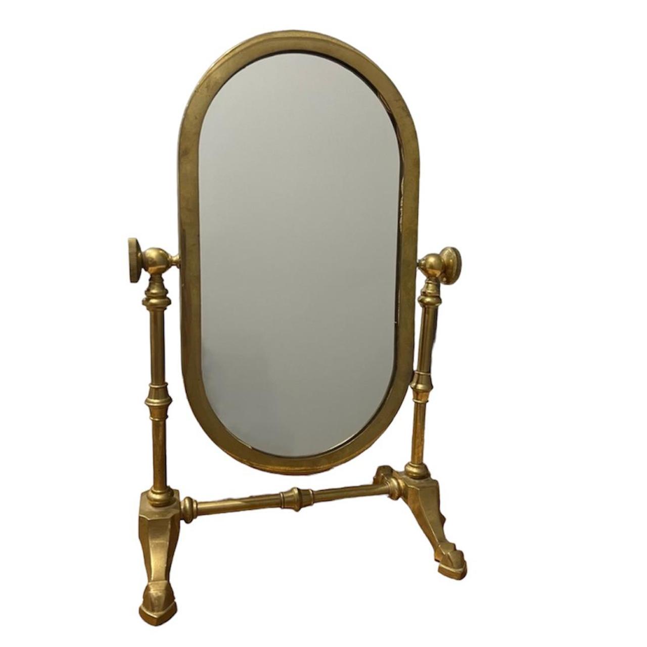 Vintage Brass Vanity Mirror Vanity mirror is in... Depop