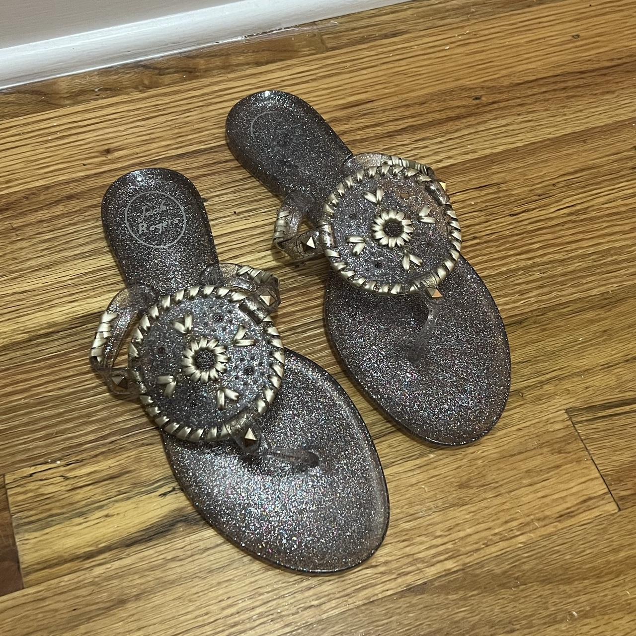 Glitter jelly fashion slides