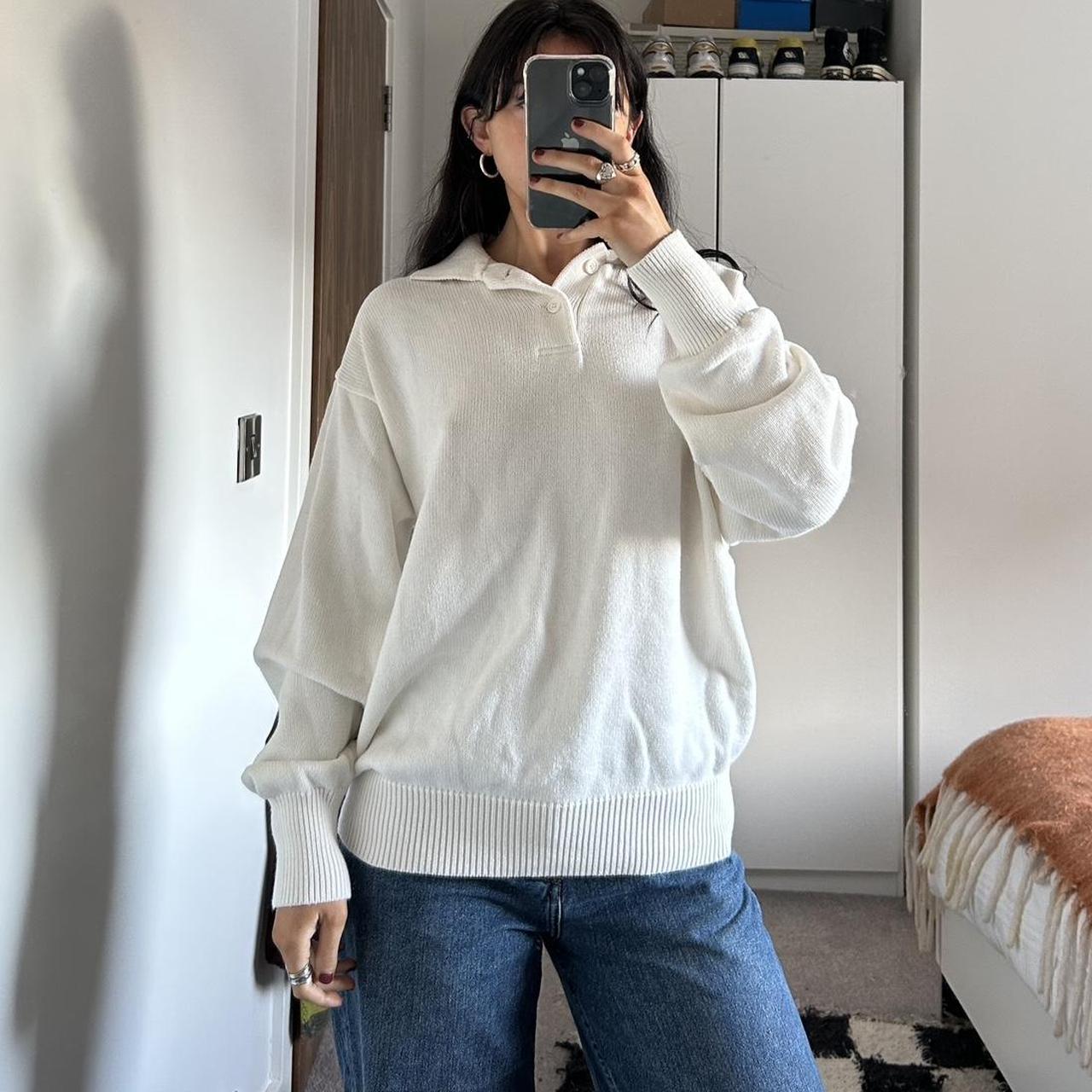 Cosy off- white over sized Brandy Melville jumper,... - Depop