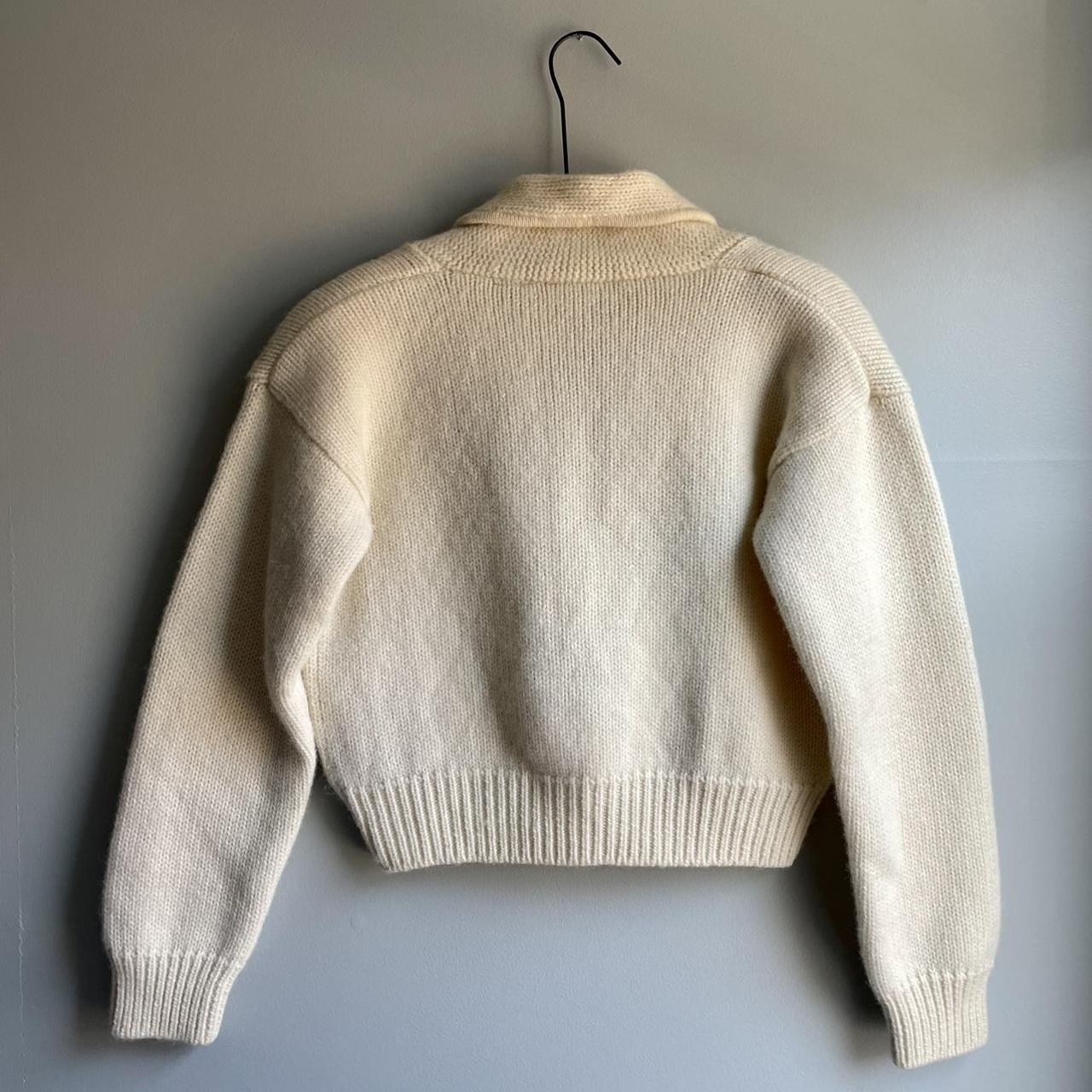 Lacoste Women's Cream Jumper Depop