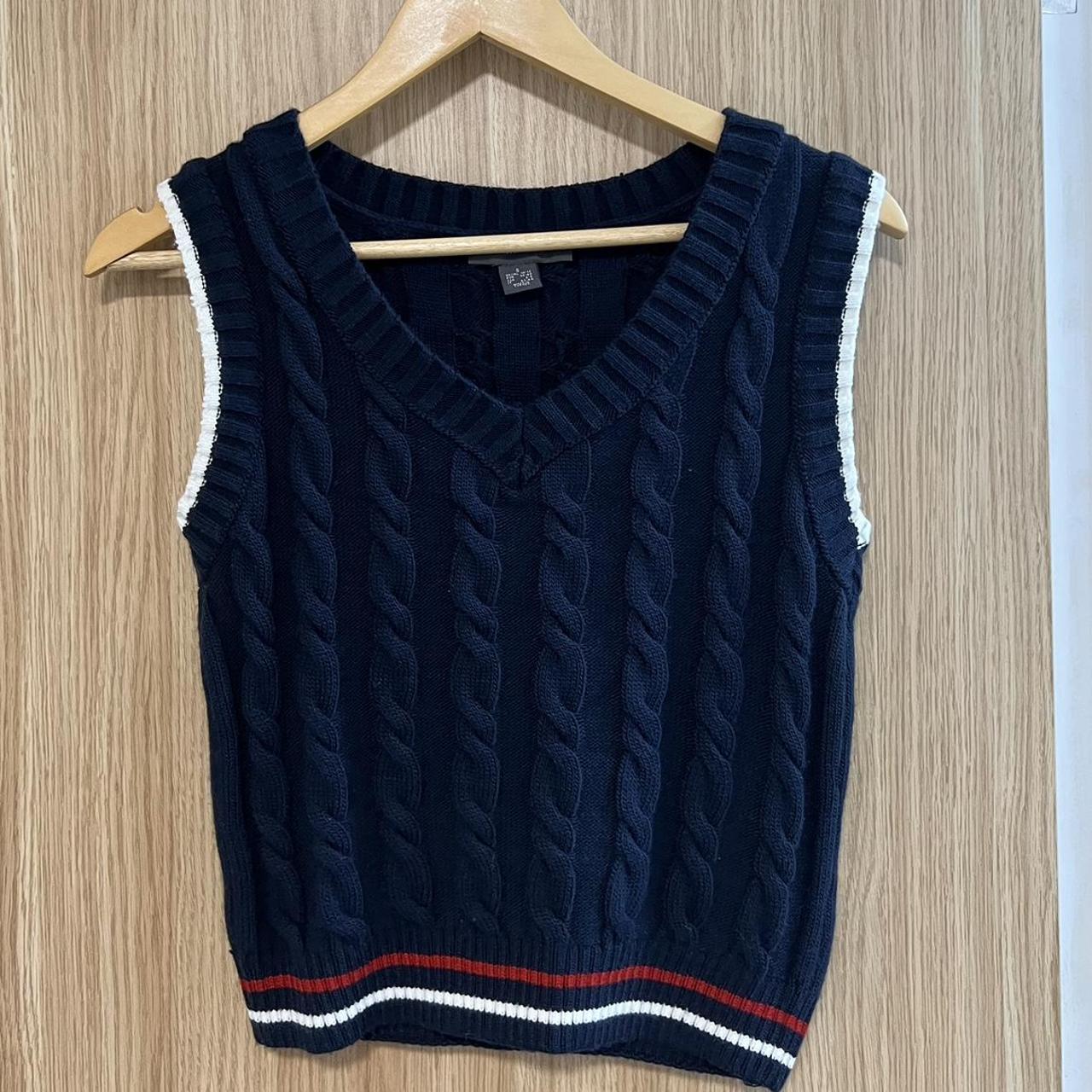 NAVY BLUE KNIT VEST PRIMARK, #knitvest #knit #vesttop