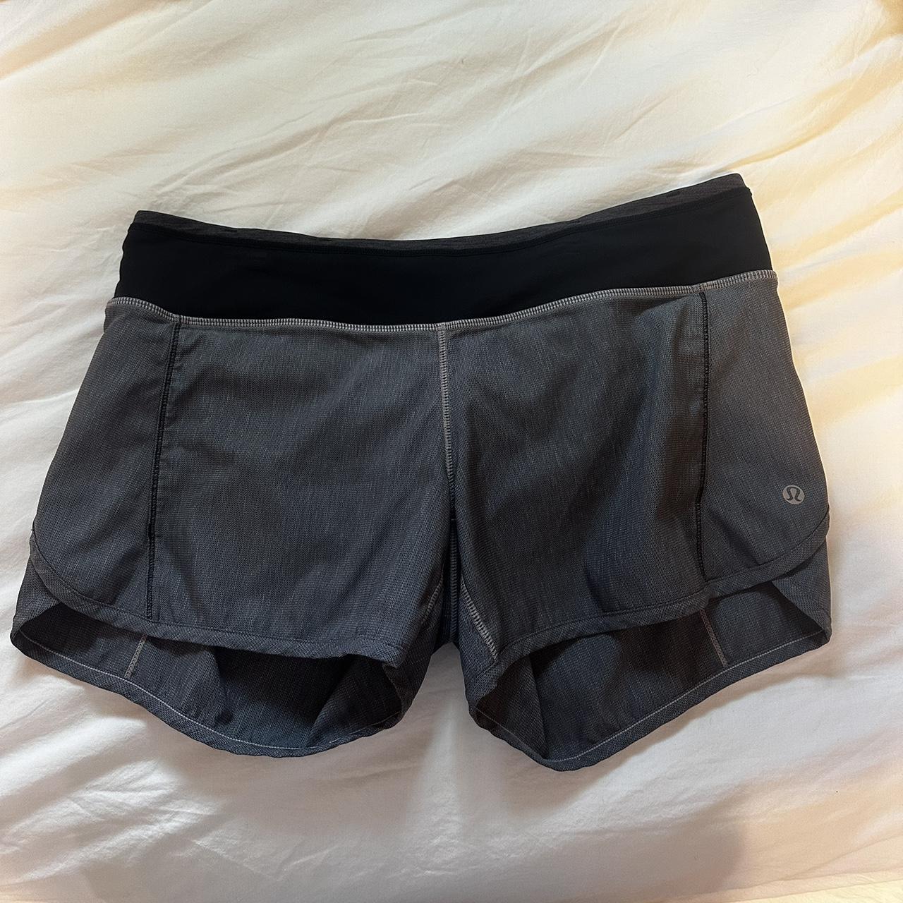 grey lululemon speed up shorts! size 6/8 can’t... Depop