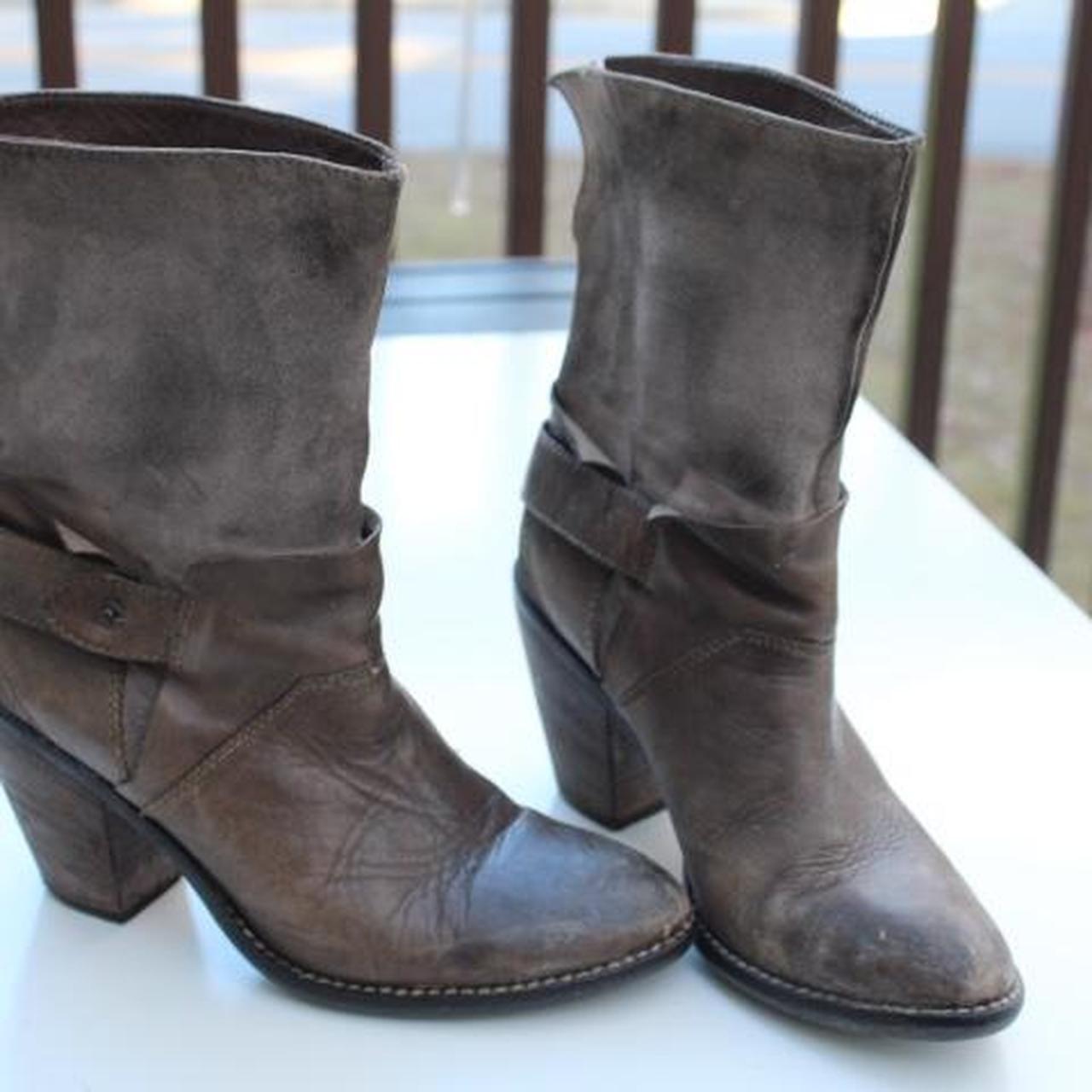 Janet & Janet boots Italian leather. Taupe... - Depop