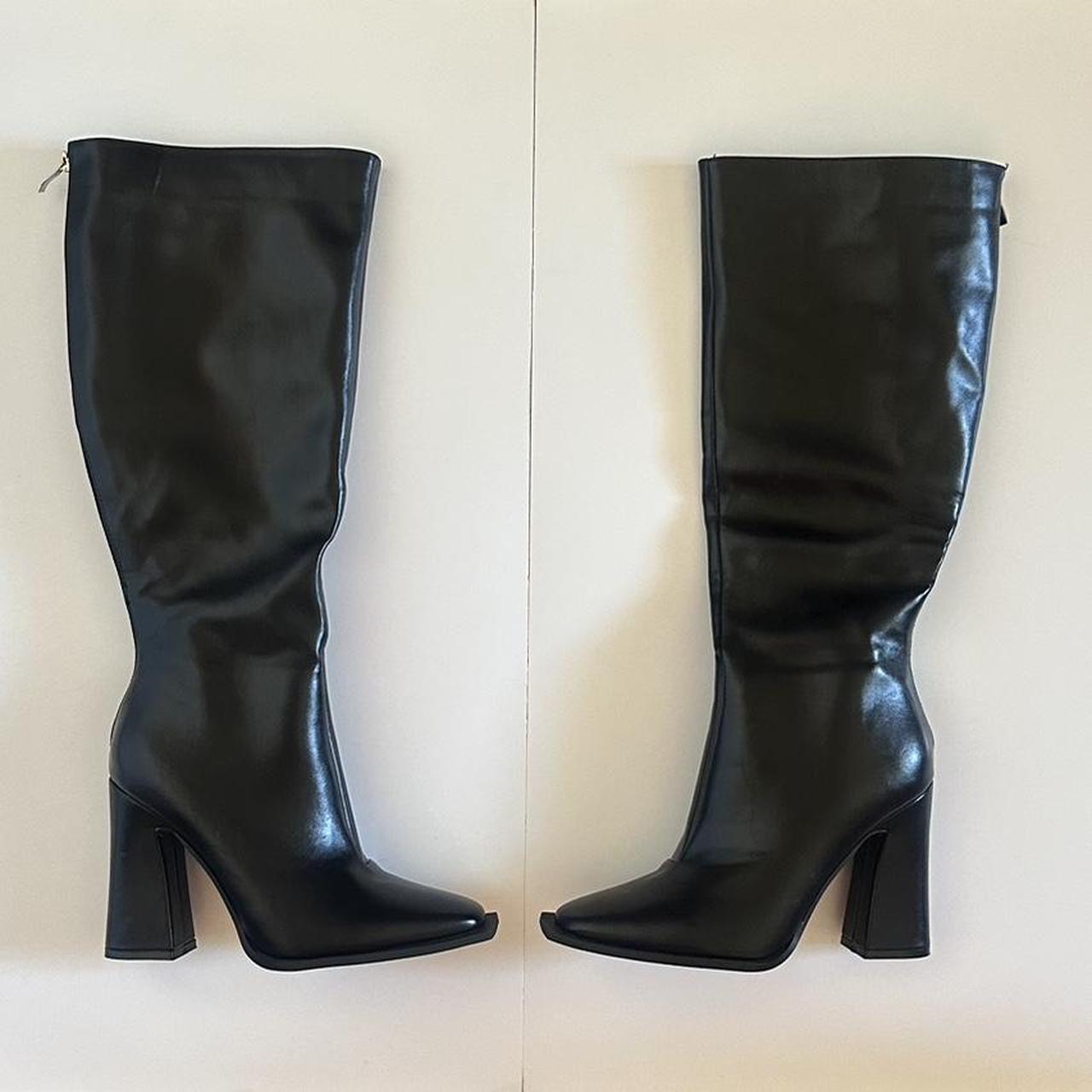 Princess Polly Burgundy Knee Length Boots Maroon Boots Overknee