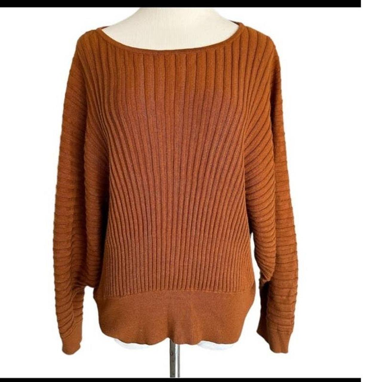 ANTHROPOLOGIE KARLA BOAT NECK SWEATER IN hot PECAN