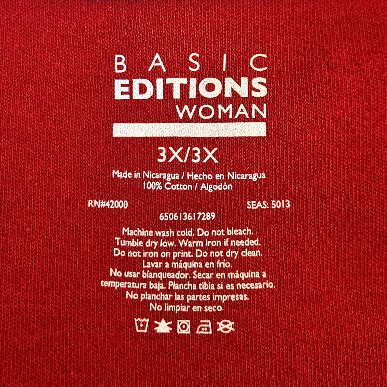 Basic Editions Women's Blouse - Red - 3XL – Basic… - image 3